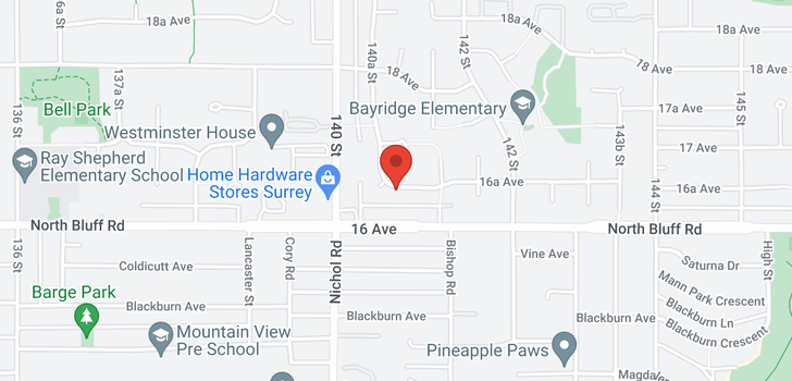 map of 14074 16A AVENUE